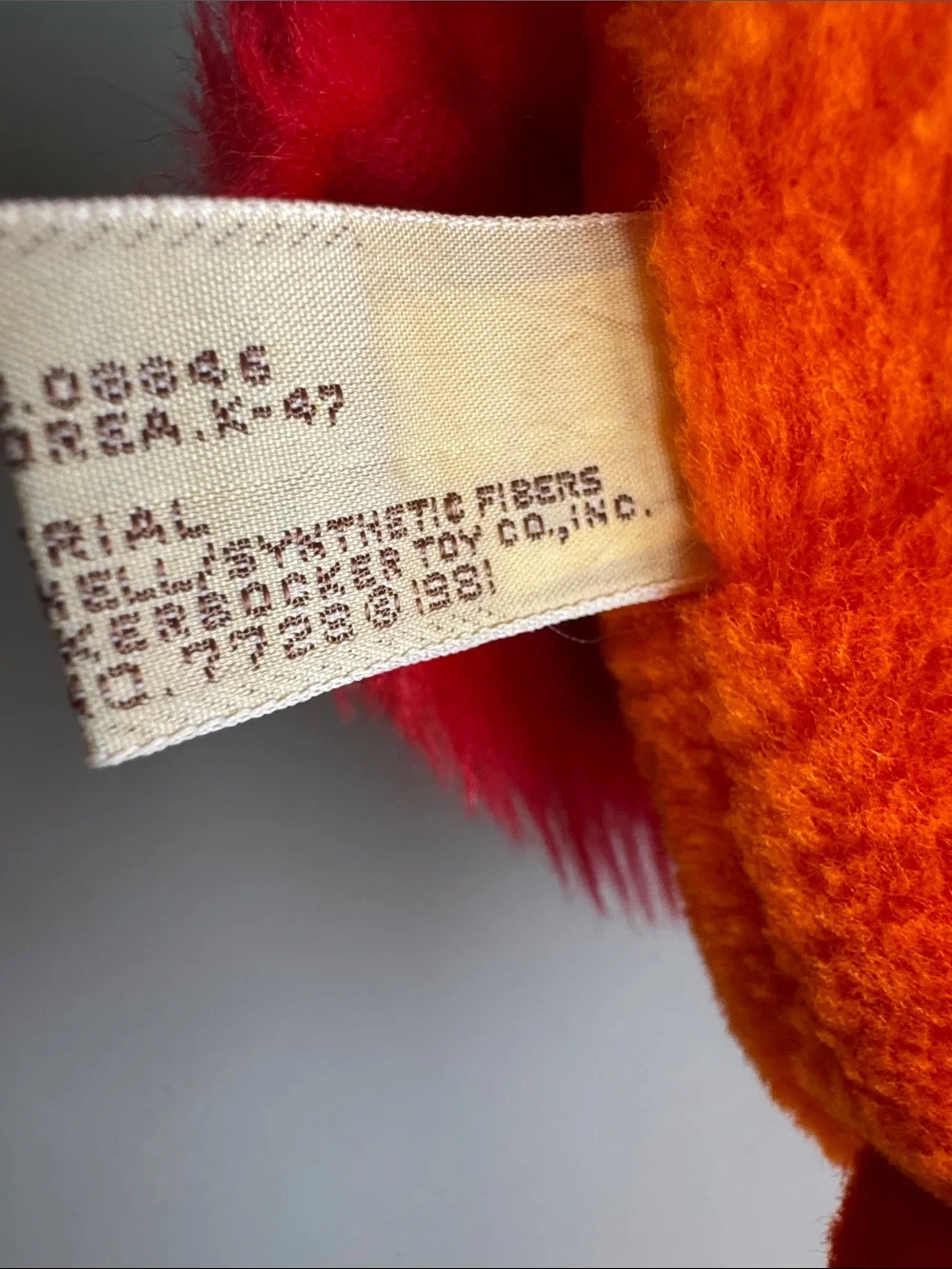 Applause Vintage 1981 Plush Orange Red Parrot Stuffed Toy